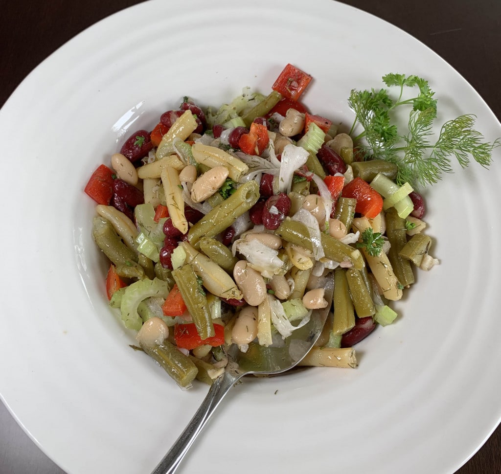 bowl of summer bean salad