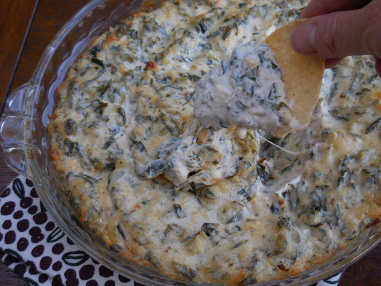 Garlic Goat Cheese Spinach Dip