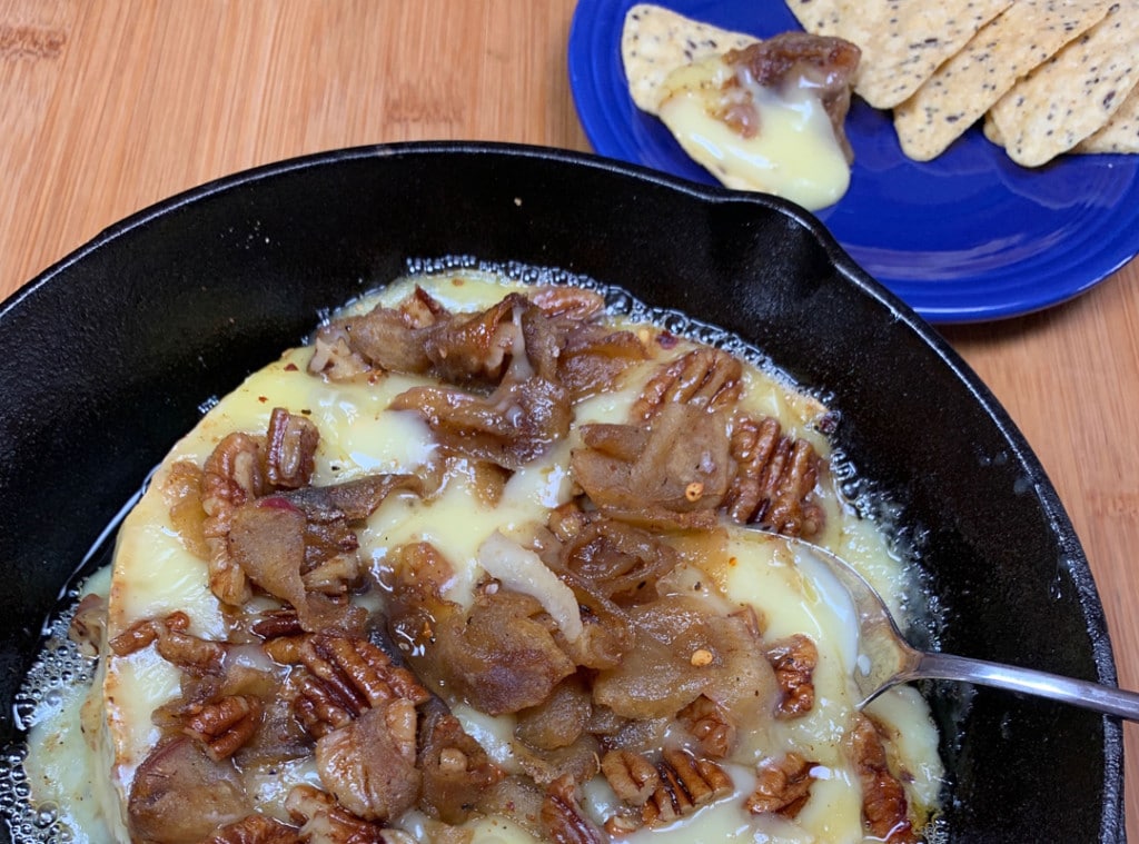 Warm Brie With Moroccan Butter Pecan Topping