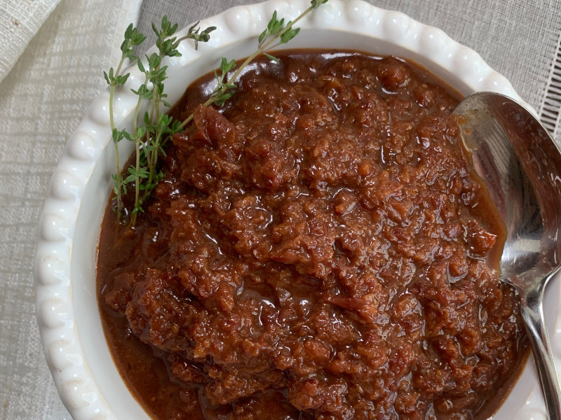 bowl of cherry orange sauce