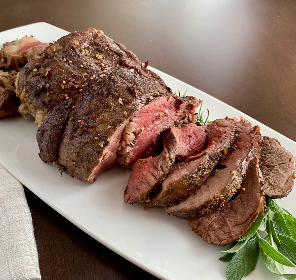 platter of beef tenderloin roast