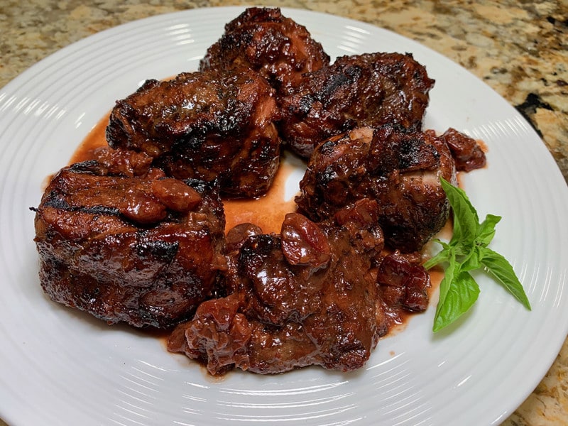 plate of Cherry Balsamic Pork Tenderloin