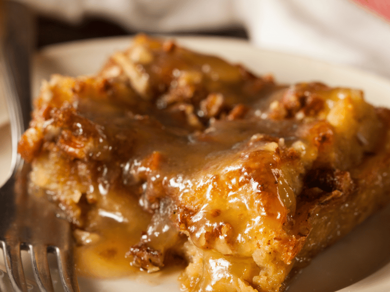 bacon caramel bread pudding