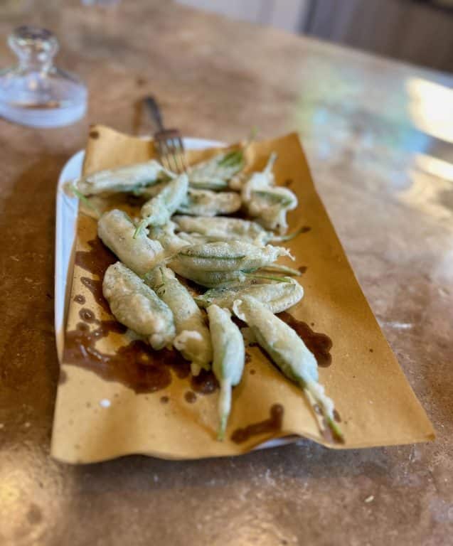 Fried Sage on a plate