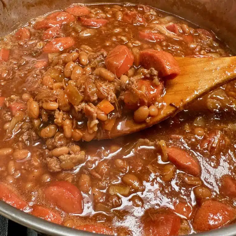 big pot of Cowboy Beans